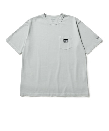 ニューエラ（NEW ERA）ガーメントダイ コットン 半袖Tシャツ Box Logo Woven Patch グレー 14856684