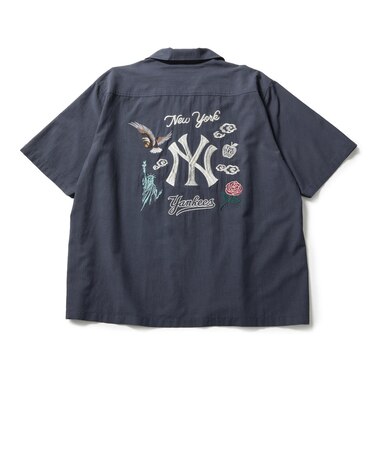 ニューエラ（NEW ERA）スーベニア ニューヨーク・ヤンキース 半袖シャツ ネイビー 14856641