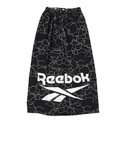リーボック（REEBOK）スイムタオル 水泳 マイクロファイバー 巻きタオル 黒 100cm丈 126403-BK ラップタオル