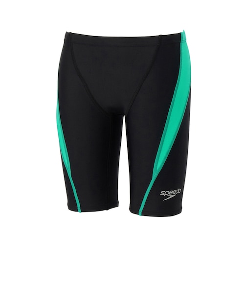 スピード（SPEEDO）競泳水着 ジュニア 男子 水泳 フレックスゼロジュニアジャマー WA承認モデル 黒×緑 130-150サイズ SCB62603F KM