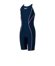 スピード（SPEEDO）水着 ジュニア 女子 水泳 フレックスゼロジュニアオープンバックニースキン WA承認 黒×紫 130-150サイズ SCG12603F…