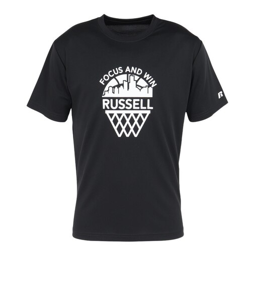 ラッセル（RUSSELL）バスケットボールウェア HOOP 半袖Tシャツ RBB26S0003 BLxWH