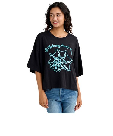 ビラボン（BILLABONG）コードシェル LOOSE CROPPED 半袖Tシャツ 26SP BG013210 BLK