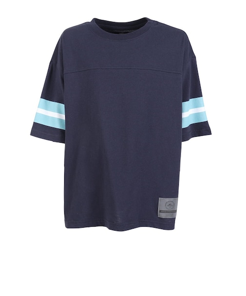 クリフメイヤー（KRIFF MAYER）キッズ クリーネス袖ラインTシャツ J2547838:79:NAVY