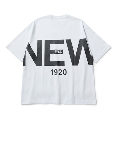 ニューエラ（NEW ERA）半袖 オーバーサイズド コットン Tシャツ Zoom Up Logo ホワイト 14856656