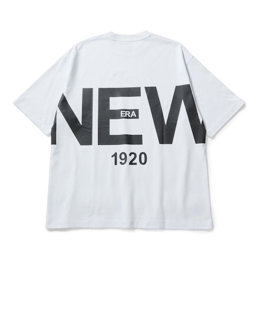 ニューエラ（NEW ERA）半袖 オーバーサイズド コットン Tシャツ Zoom Up Logo ホワイト 14856656