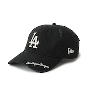 ニューエラ（NEW ERA）キャップ 9TWENTY MLB バイザーロゴ ダメージ ロサンゼルス・ドジャース ブラック 14745079