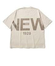 ニューエラ（NEW ERA）半袖 オーバーサイズド コットン Tシャツ Zoom Up Logo クリーム 14856658