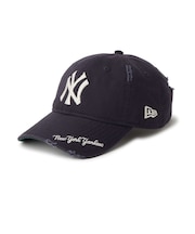 ニューエラ（NEW ERA）キャップ 9TWENTY MLB バイザーロゴ ダメージ ニューヨーク・ヤンキース ネイビー 14745044