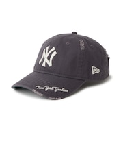 ニューエラ（NEW ERA）キャップ 9TWENTY MLB バイザーロゴ ダメージ ニューヨーク・ヤンキース グラファイト 14745045
