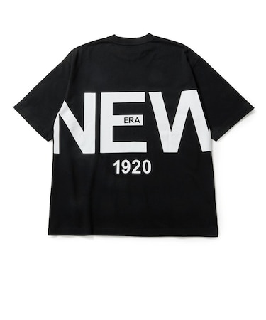 ニューエラ（NEW ERA）半袖 オーバーサイズド コットン Tシャツ Zoom Up Logo ブラック 14856659