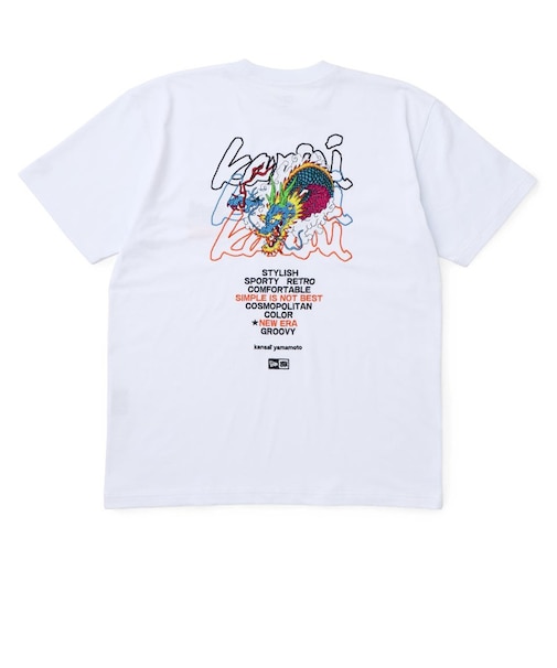 ニューエラ（NEW ERA）半袖 コットン Tシャツ kansai yamamoto 龍 ホワイト 14858848