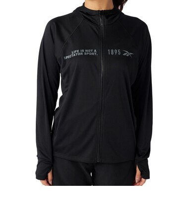 リーボック（REEBOK）ラッシュガード 長袖 スムースUVジャケット 315771-BK