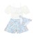 ジャクリーヌベール（Jacouelinebert）水着 3点セット トップス&ショーツ&ショートパンツ 961801WHT