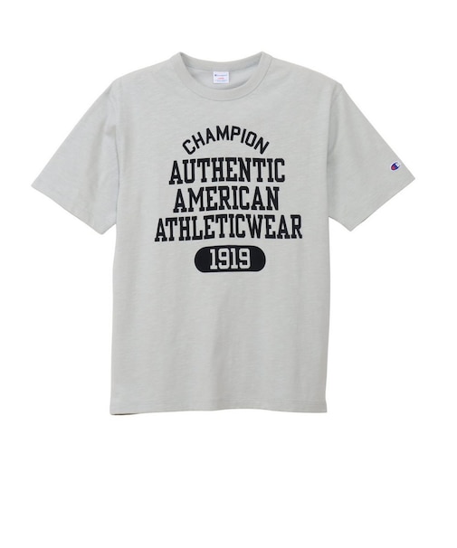 チャンピオン-ヘリテイジ（CHAMPION-HERITAGE）SLAB COLLEGE PRINT 半袖Tシャツ C3-D323  03P
