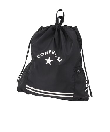 コンバース（CONVERSE）ナップザック ポケット付 黒 11L 224112-26BLK スイミングバッグ スイムバッグ ナップサック