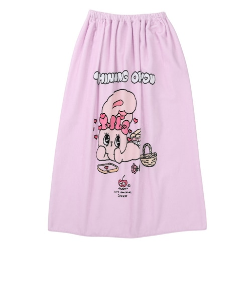 スイムタオル 水泳 タオル ESTHER BUNNY 紫 80cm丈 216844-26PPL