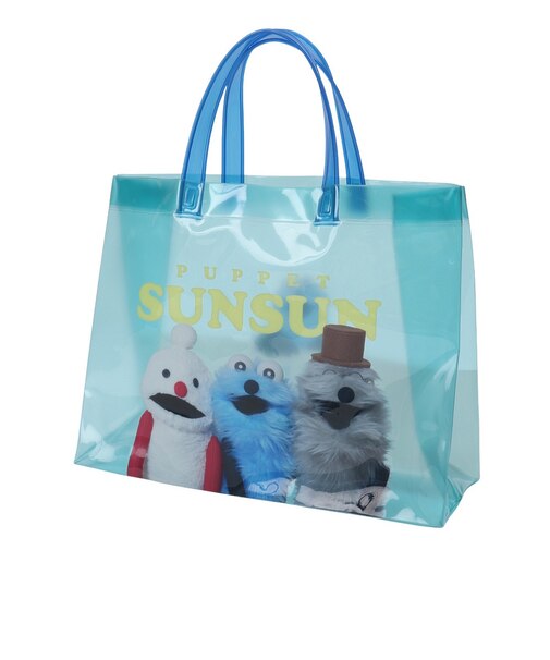 水泳バッグ PUPPET SUNSUN PVCトート 青 9L 226871-26MNT クリアバッグ ビニールバッグ