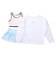コンバース（CONVERSE）水着 ジュニア 女子 長袖Tシャツ付き タンキニ 3点 376181-26WHT