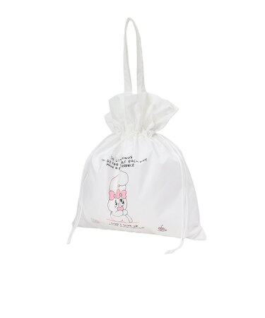 水泳バッグ ESTHER BUNNY キンチャクトートバッグ 白 226881-26WHT スイムバッグ ドローストリング
