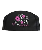スワンズ（SWANS）スイムキャップ 水泳 シリコーンラミネートキャップ 黒 SA-70FL26 BK スイミングキャップ 2WAYキャップ