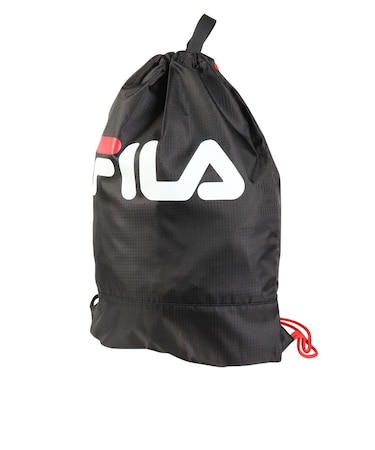 フィラ（FILA）水泳バッグ ロゴナップサック 黒 424800-BK スイミングバッグ プールバッグ ドローストリング
