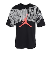バスケットボールウェア NEW ストレッチ グラフィック クルーネック 半袖 Tシャツ ブラック IQ0708-010