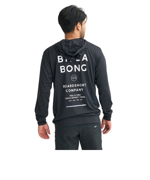ビラボン（BILLABONG）ジップフードラッシュガード 長袖 RASH ZIP HOOD 26SP BG011855 BLK