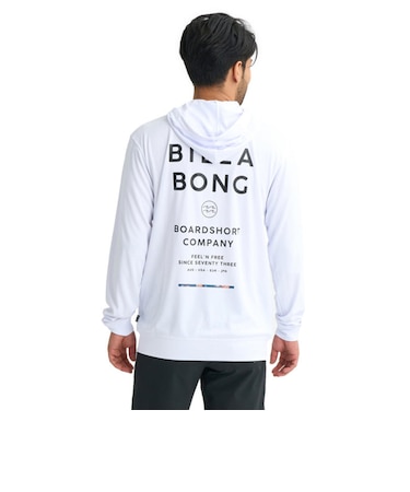 ビラボン（BILLABONG）ジップフードラッシュガード 長袖 RASH ZIP 26SP BG011855 WHT