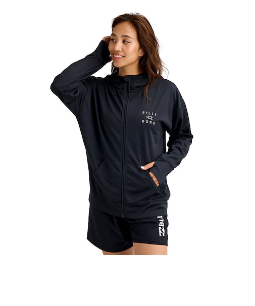 ビラボン（BILLABONG）ジップアップパーカー 長袖 ラッシュガード 26SP BG013852 BLK