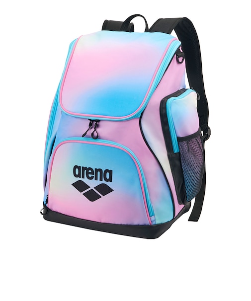 アリーナ（ARENA）リュック 水泳バッグ バックパック 青×ピンク 39L AS6FBP31U PKBL スイミングバッグ リュックサック 公式大会