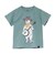ゴースローキャラバン（GOSLOWCARAVAN）ジュニア USA COTTON バンジョー猫 半袖Tシャツ 361923 GRN