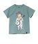 ゴースローキャラバン（GOSLOWCARAVAN）ジュニア USA COTTON バンジョー猫 半袖Tシャツ 361923 GRN