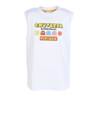 コンバース（CONVERSE）バスケットボールウェア ジュニア パックマン プリントノースリーブシャツ CBS461362-1100