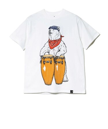 ゴースローキャラバン（GOSLOWCARAVAN）USA COTTON コンガクマ 半袖Tシャツ 361909 WHT