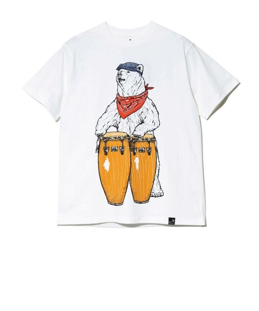 ゴースローキャラバン（GOSLOWCARAVAN）USA COTTON コンガクマ 半袖Tシャツ 361909 WHT