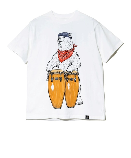 ゴースローキャラバン（GOSLOWCARAVAN）USA COTTON コンガクマ 半袖Tシャツ 361909 WHT