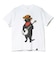 ゴースローキャラバン（GOSLOWCARAVAN）USA COTTON バンジョー猫 半袖Tシャツ 361910 WHT