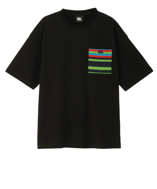 カンタベリー（canterbury）ショートスリーブ ストライプポケットTシャツ RSU32601 K