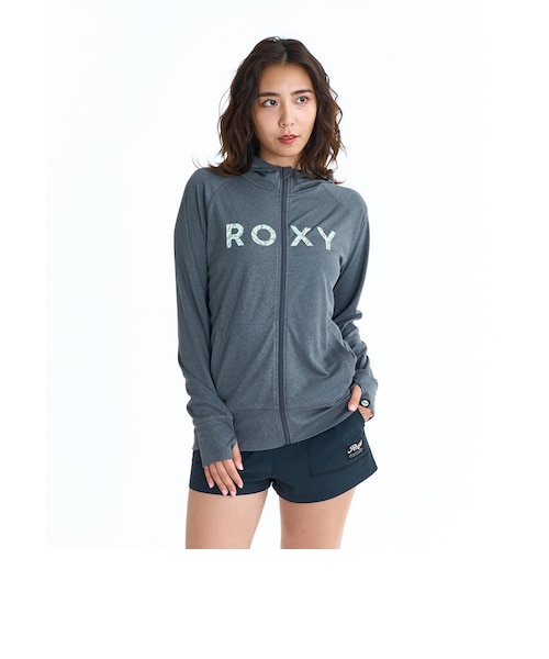 ロキシー（ROXY）ラッシュガード 長袖 HORIZON HOODIE ボタニカルロゴ