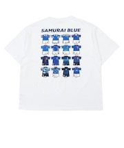 日本サッカー協会(JFA)歴代ユニフォームTシャツ 半袖 サムライブルー STADIUM LINE Lサイズ JO-664-L