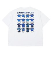 日本サッカー協会（JFA）歴代ユニフォームTシャツ 半袖 サムライブルー STADIUM LINE XLサイズ JO-664-XL