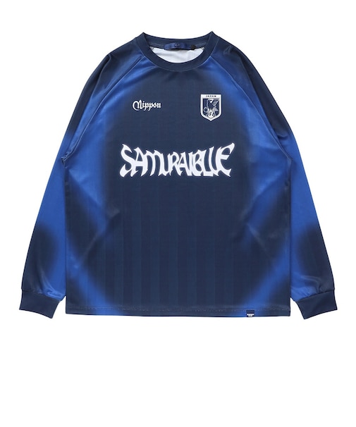 日本サッカー協会（JFA）シャドーストライプ 長袖 Tシャツ Lサイズ JO-840-L