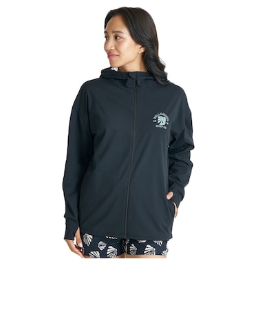 ビラボン（BILLABONG）ラッシュガード 長袖 MORFY ジップ フード 26SU BG01C850 BLK