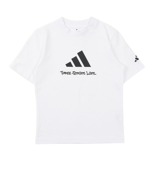 アディダス（adidas）キッズ 3 STRIPE LIFE グラフィック 半袖Tシャツ OHN01-KM6316