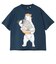 ゴースローキャラバン（GOSLOWCARAVAN）半袖 ラーメンクマ Tシャツ 361917 NAV