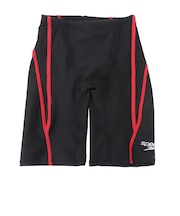 スピード（SPEEDO）競泳水着 ジュニア 男子 水泳 フレックスゼロ ジャマー WA承認モデル 黒×赤 130-150サイズ SCB62603F KR レー…
