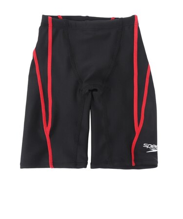 スピード（SPEEDO）競泳水着 ジュニア 男子 水泳 フレックスゼロ ジャマー WA承認モデル 黒×赤 130-150サイズ SCB62603F KR レー…
