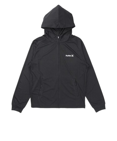 ハーレー（HURLEY）ラッシュガード アーチロゴ ジップアップ フーディ MSRG261060-BKWH