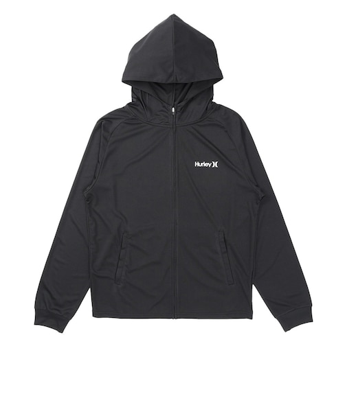 ハーレー（HURLEY）ラッシュガード アーチロゴ ジップアップ フーディ MSRG261060-BKWH